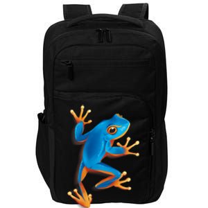 Realistic Blue Tree Frog Impact Tech Backpack