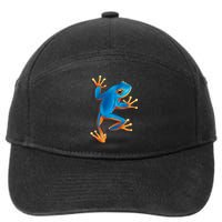 Realistic Blue Tree Frog 7-Panel Snapback Hat