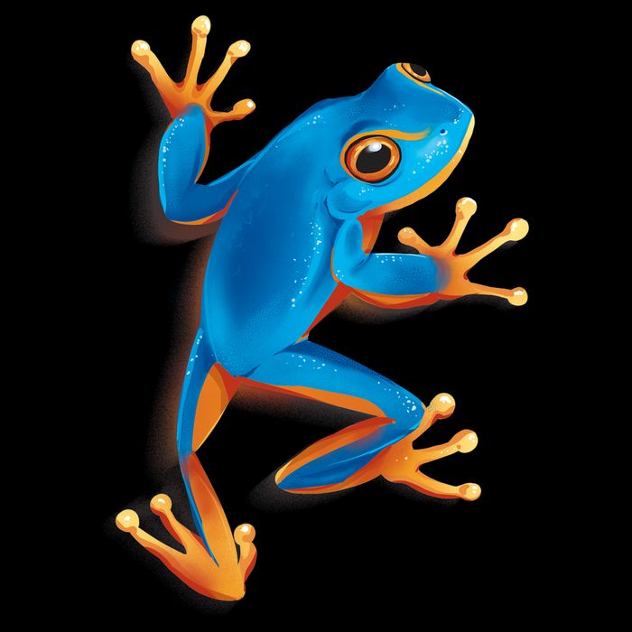 Realistic Blue Tree Frog 7-Panel Snapback Hat