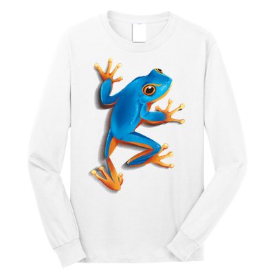 Realistic Blue Tree Frog Long Sleeve Shirt