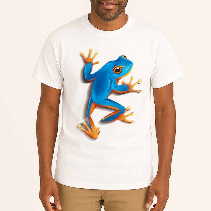 Realistic Blue Tree Frog Tall T-Shirt