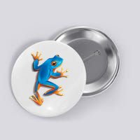 Realistic Blue Tree Frog Button
