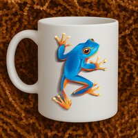 Realistic Blue Tree Frog Mug