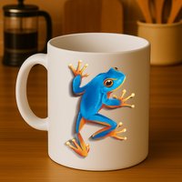 Realistic Blue Tree Frog Mug
