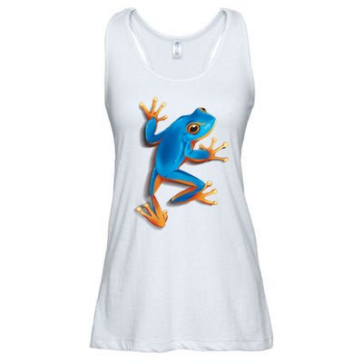 Realistic Blue Tree Frog Ladies Essential Flowy Tank