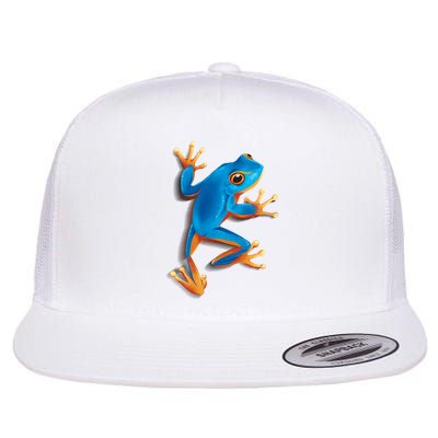 Realistic Blue Tree Frog Flatbill Hat