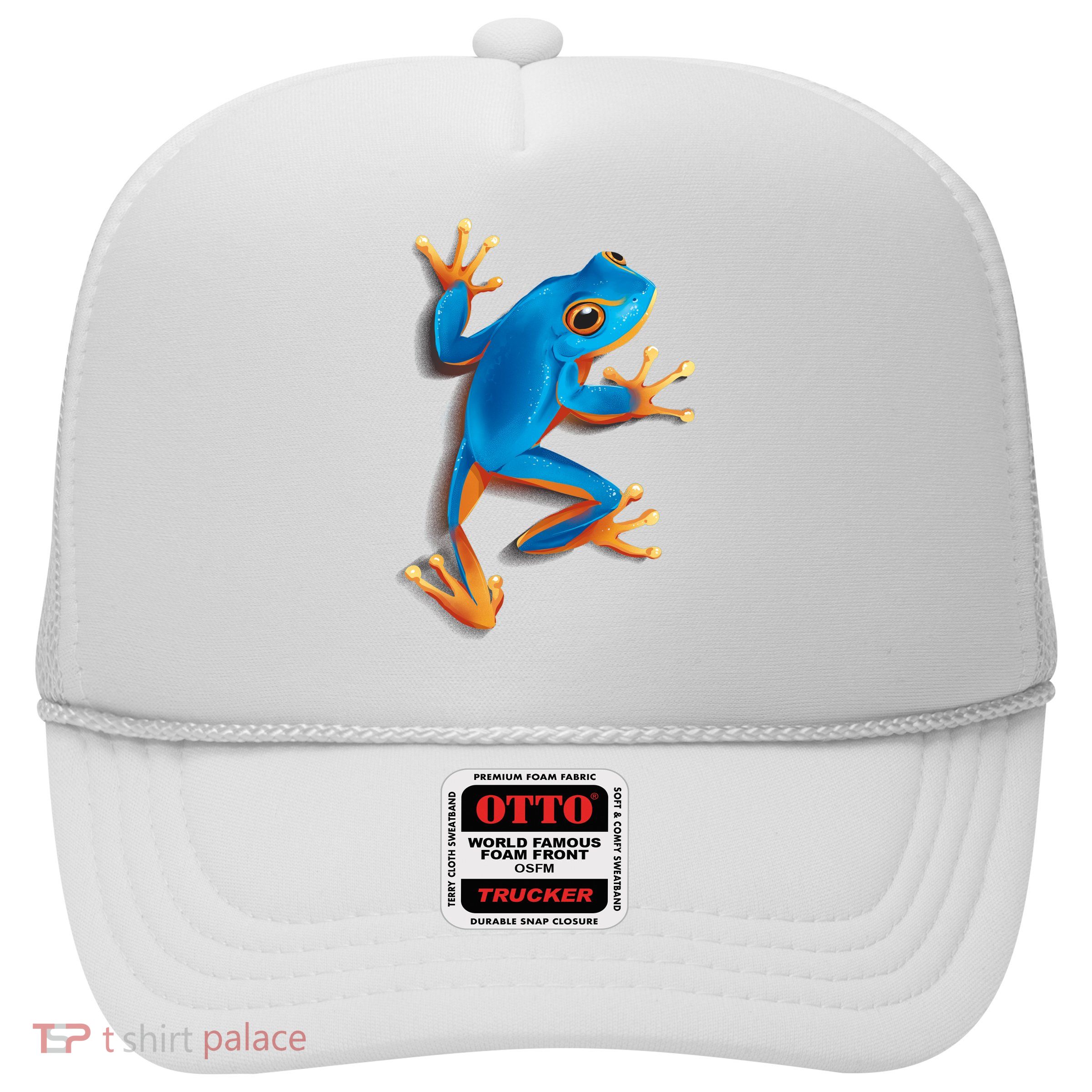 Realistic Blue Tree Frog Trucker Hat