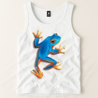 Realistic Blue Tree Frog Tank Top