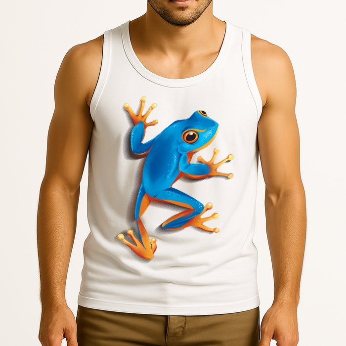 Realistic Blue Tree Frog Tank Top