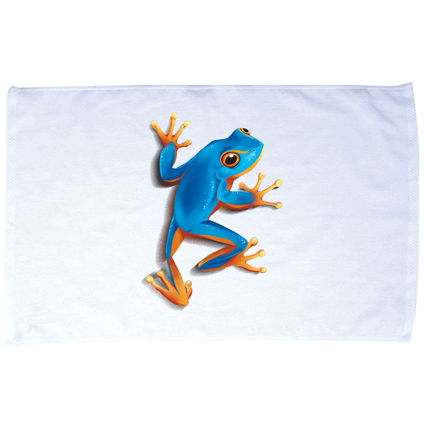 Realistic Blue Tree Frog Microfiber Hand Towel