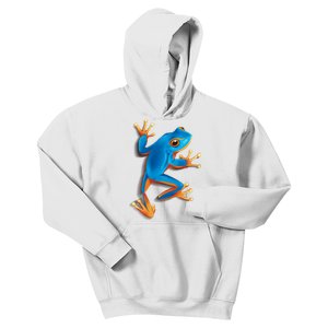 Realistic Blue Tree Frog Kids Hoodie