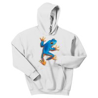 Realistic Blue Tree Frog Kids Hoodie