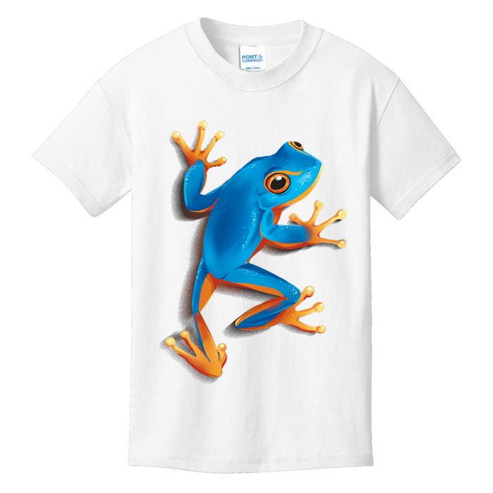 Realistic Blue Tree Frog Kids T-Shirt