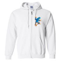 Realistic Blue Tree Frog Full Zip Hoodie