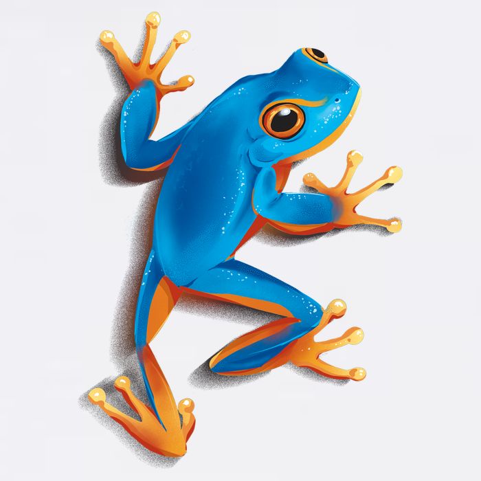 Realistic Blue Tree Frog Full Zip Hoodie