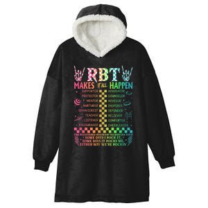 Registered Behavior Technician Rbt Makes It All Happen Hooded Wearable Blanket