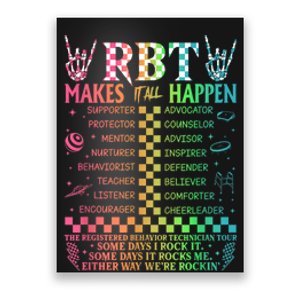 Registered Behavior Technician Rbt Makes It All Happen Poster