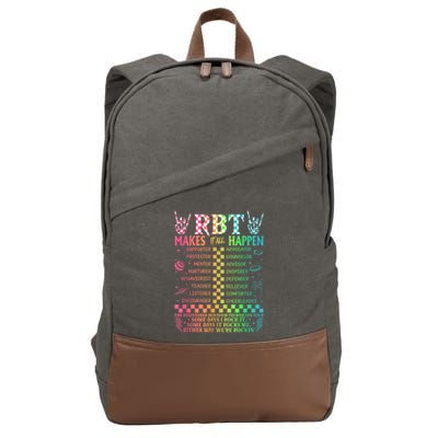 Registered Behavior Technician Rbt Makes It All Happen Cotton Canvas Backpack