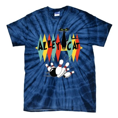 Retro Bowling Tee Vintage Bowler Alley Cat Vintage Tie-Dye T-Shirt