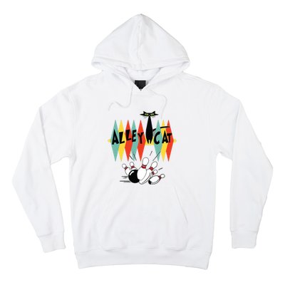 Retro Bowling Tee Vintage Bowler Alley Cat Vintage Hoodie