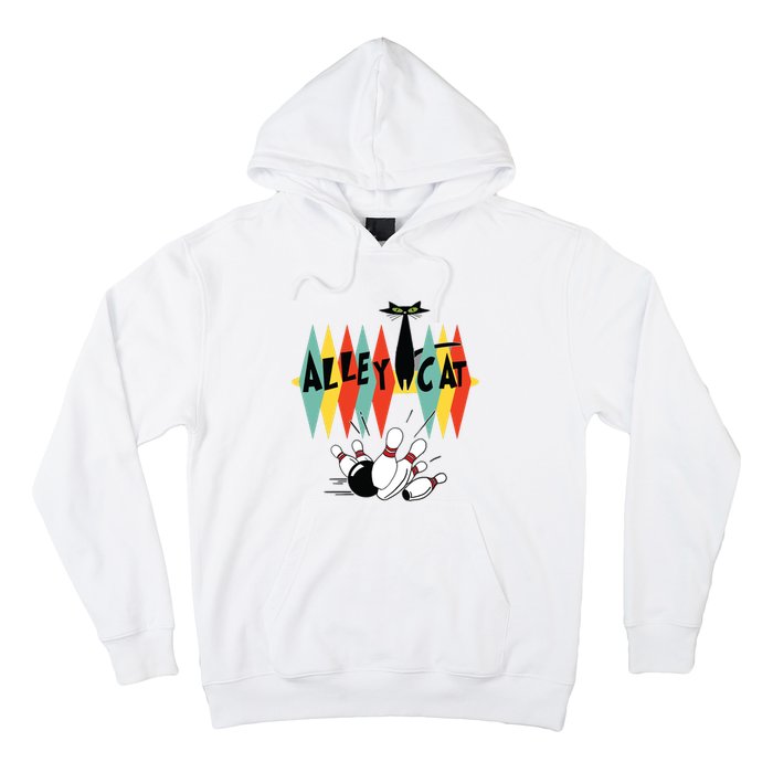 Retro Bowling Tee Vintage Bowler Alley Cat Vintage Hoodie