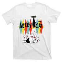 Retro Bowling Tee Vintage Bowler Alley Cat Vintage T-Shirt