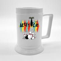 Retro Bowling Tee Vintage Bowler Alley Cat Vintage Beer Stein