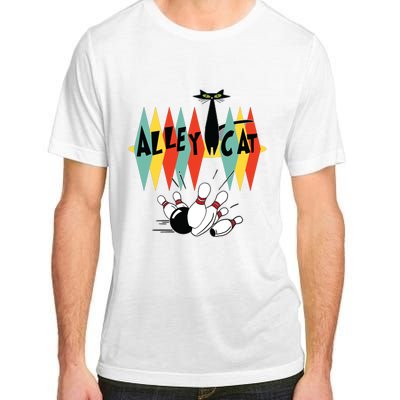 Retro Bowling Tee Vintage Bowler Alley Cat Vintage Adult ChromaSoft Performance T-Shirt