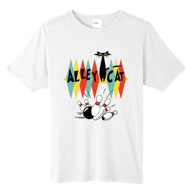 Retro Bowling Tee Vintage Bowler Alley Cat Vintage Tall Fusion ChromaSoft Performance T-Shirt