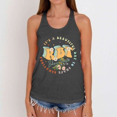 Registered Behavior Technician Rbt Behavior Therapist Aba Women's Knotted Racerback Tank