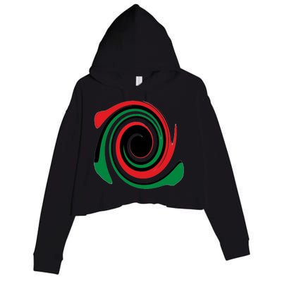 Red Blood That Unites Black African Nation Green Vibrant Gift Crop Fleece Hoodie