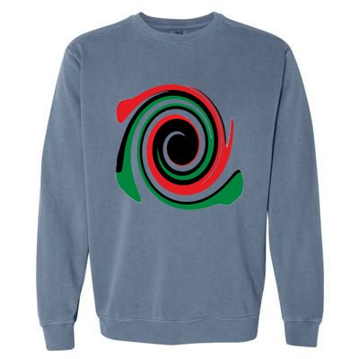 Red Blood That Unites Black African Nation Green Vibrant Gift Garment-Dyed Sweatshirt