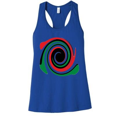 Red Blood That Unites Black African Nation Green Vibrant Gift Women's Racerback Tank