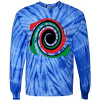 Red Blood That Unites Black African Nation Green Vibrant Gift Tie-Dye Long Sleeve Shirt