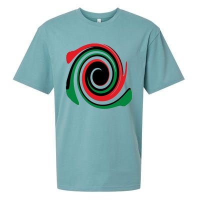 Red Blood That Unites Black African Nation Green Vibrant Gift Sueded Cloud Jersey T-Shirt