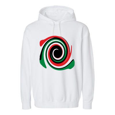 Red Blood That Unites Black African Nation Green Vibrant Gift Garment-Dyed Fleece Hoodie