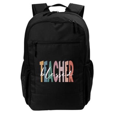 Retro Blessed Teacher Vintage Blessed Teacher Faith Meaningful Gift Backpack
