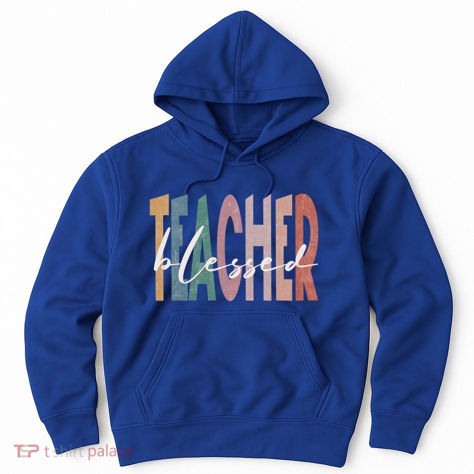 Retro Blessed Teacher Vintage Blessed Teacher Faith Meaningful Gift Hoodie