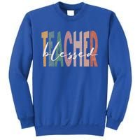 Retro Blessed Teacher Vintage Blessed Teacher Faith Meaningful Gift Sweatshirt