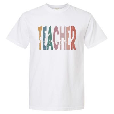 Retro Blessed Teacher Vintage Blessed Teacher Faith Meaningful Gift Garment-Dyed Heavyweight T-Shirt