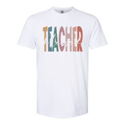 Retro Blessed Teacher Vintage Blessed Teacher Faith Meaningful Gift Softstyle® CVC T-Shirt