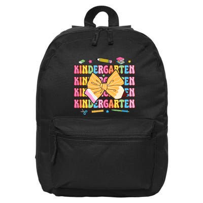 Retro Back To School Kindergarten 16 in Basic Backpack