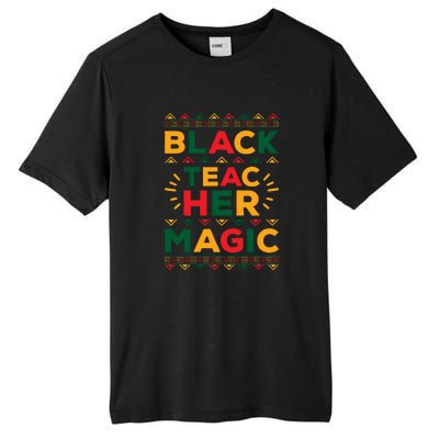 Retro Black Teacher Magic Black History Month Gift Tall Fusion ChromaSoft Performance T-Shirt