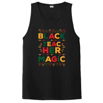 Retro Black Teacher Magic Black History Month Gift PosiCharge Competitor Tank