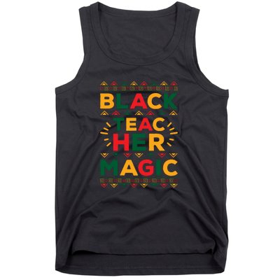 Retro Black Teacher Magic Black History Month Gift Tank Top