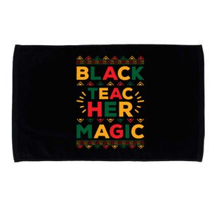 Retro Black Teacher Magic Black History Month Gift Microfiber Hand Towel