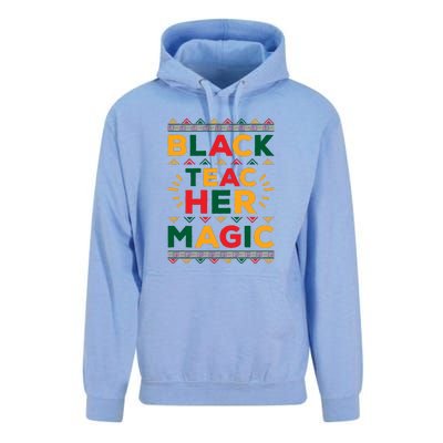 Retro Black Teacher Magic Black History Month Gift Unisex Surf Hoodie