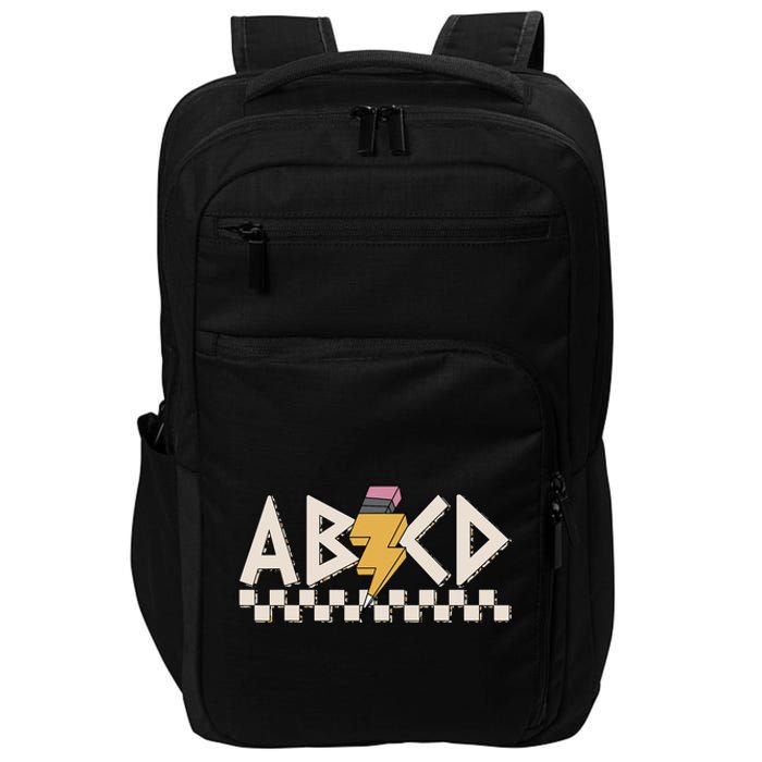 Rock Back To School ABCD Back In Class Teachers Boy Girl Impact Tech Backpack