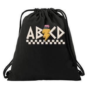 Rock Back To School ABCD Back In Class Teachers Boy Girl Drawstring Bag