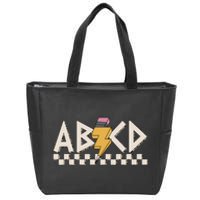 Rock Back To School ABCD Back In Class Teachers Boy Girl Zip Tote Bag